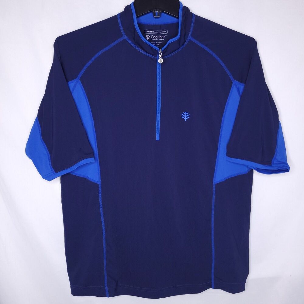 Coolibar UPF 50 Shirt Mens Large 1/4 Zip